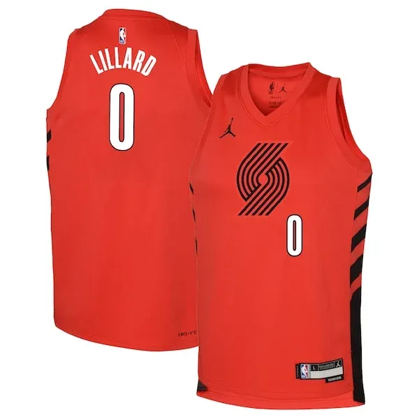 Damian Lillard POR Swingman Jersey - official swingman-jersey - Red