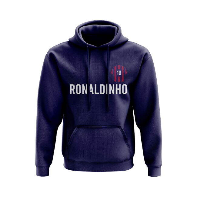 Ronaldinho Barcelona Number Hoody (Navy)
