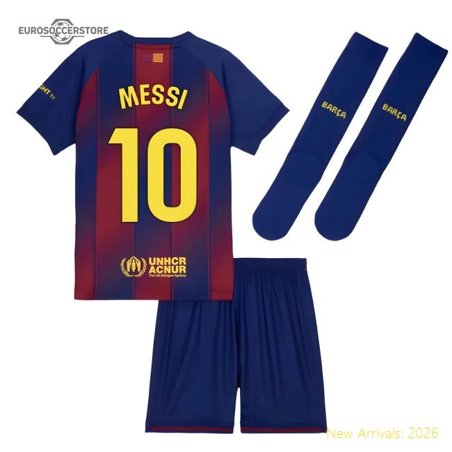 Professional-Grade 2025-2026 Barcelona Home Mini Kit (Messi 10)