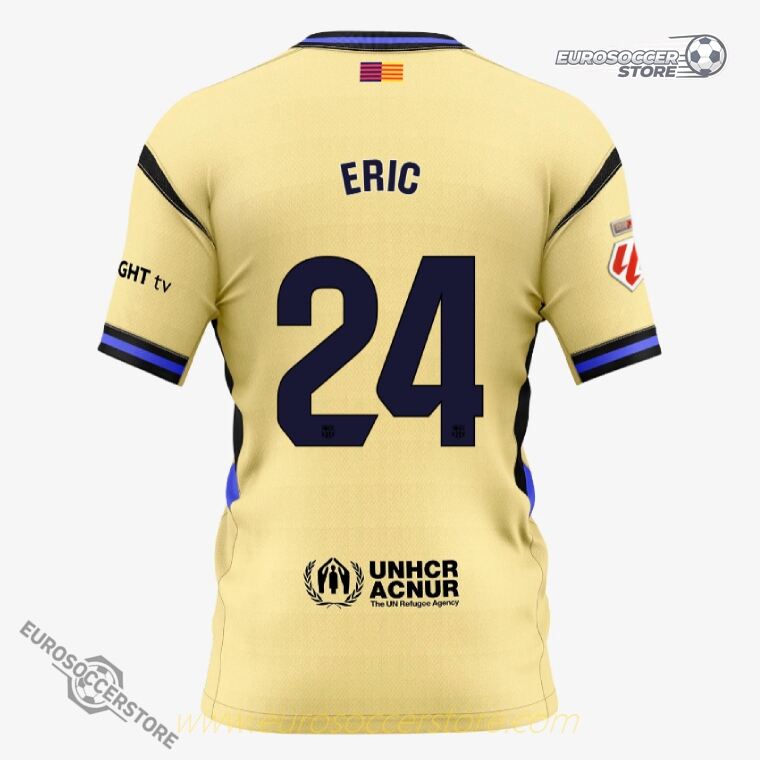 Away Jersey for Barcelona: ERIC #24 Edition 25-26 Season