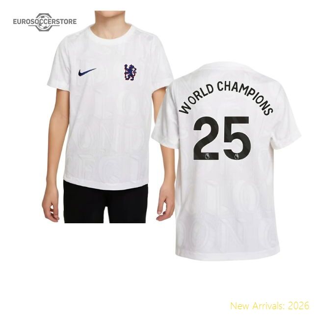 Premium 2025-2026 Chelsea Pre-match Shirt (white) - Kids (world