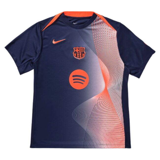 2025-2026 Barcelona T90 Third Dri-Fit Strike Shirt (Navy) - Kids