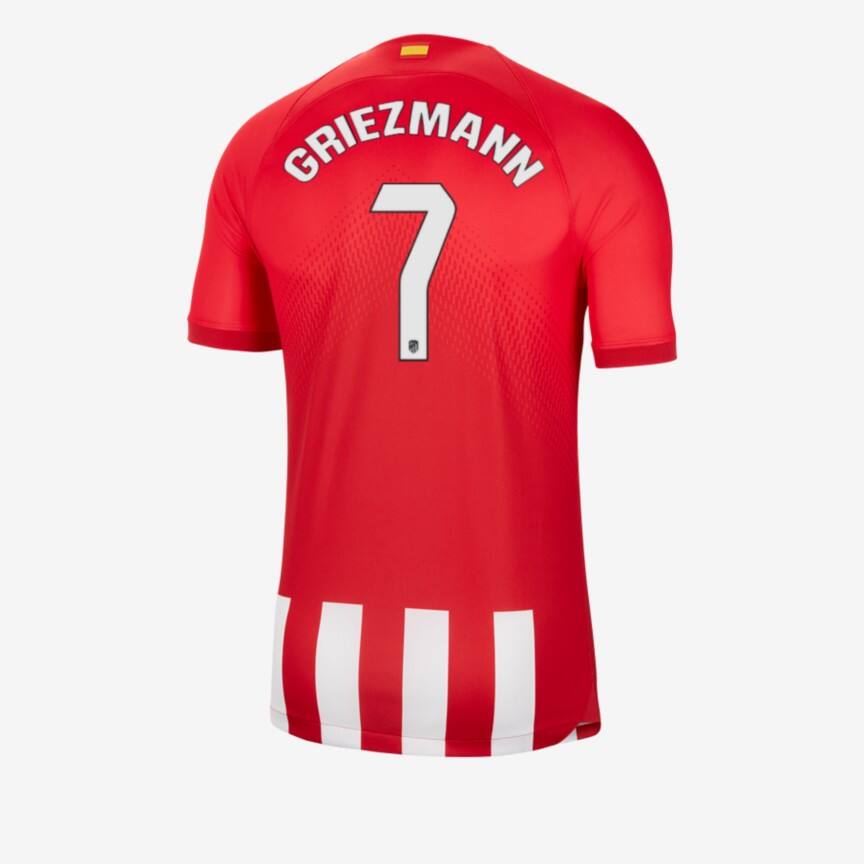 GRIEZMANN's Atlético Madrid Number 7 Home Football Jersey for the 23-24 Season