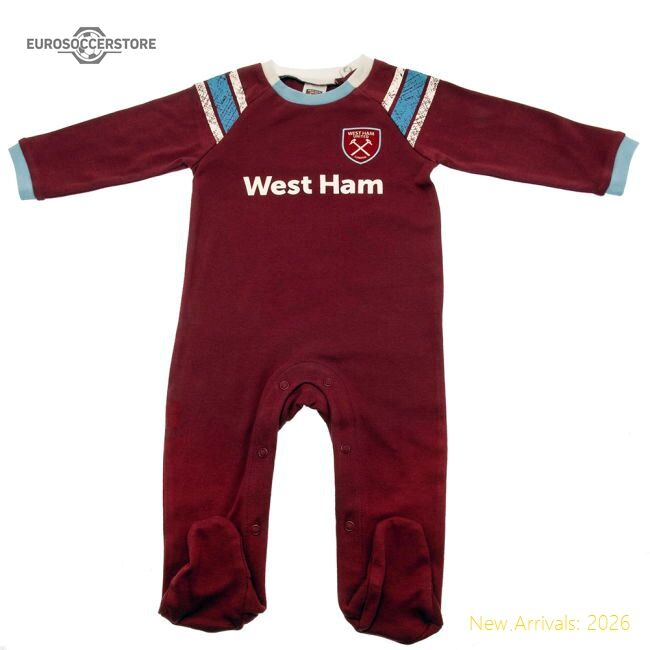 Premium West Ham United Fc Sleepsuit 9-12 Mths St - Premium Quality