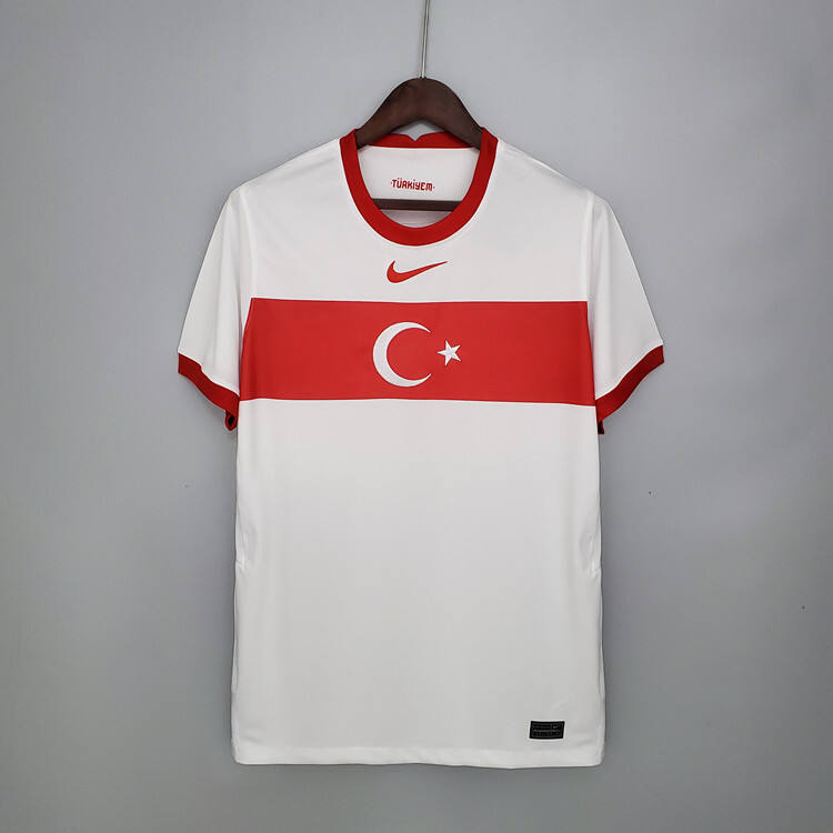 Performance Driven Turkey Euro 2020 Home White Soccer Jersey Football