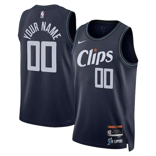 LA Clippers OKC Swingman Jersey - high-quality authentic-jersey - Navy