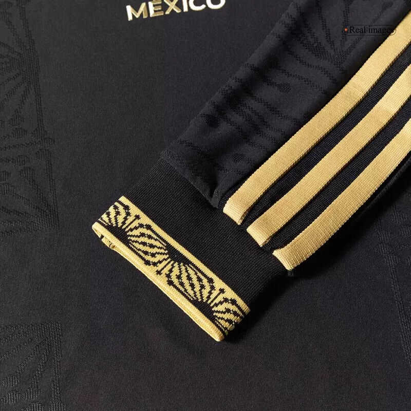 Player Version Mexico Third Away Long Sleeve Jerseys Kit 2025- Gold Cu
