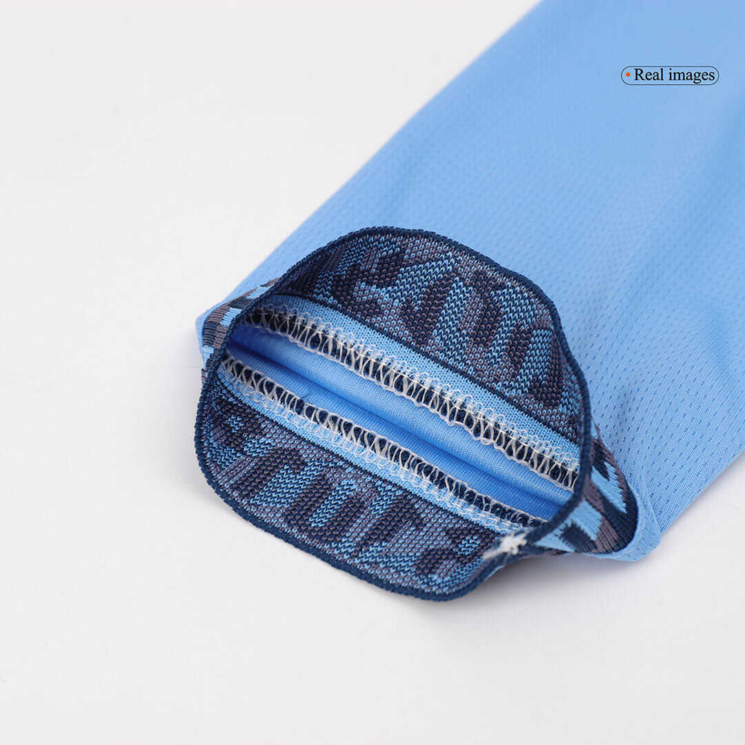 Manchester City Home Long Sleeve  Soccer Jersey 2024/25 Authentic Kit