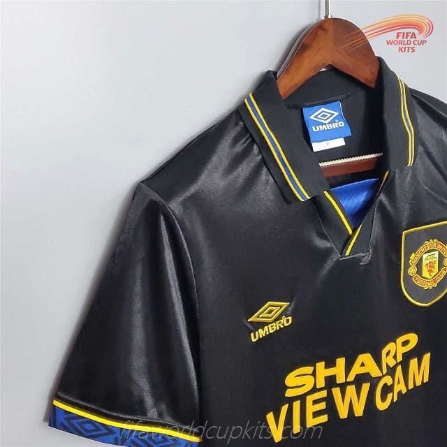 Manchester United 93-94 Away Black Football Kit