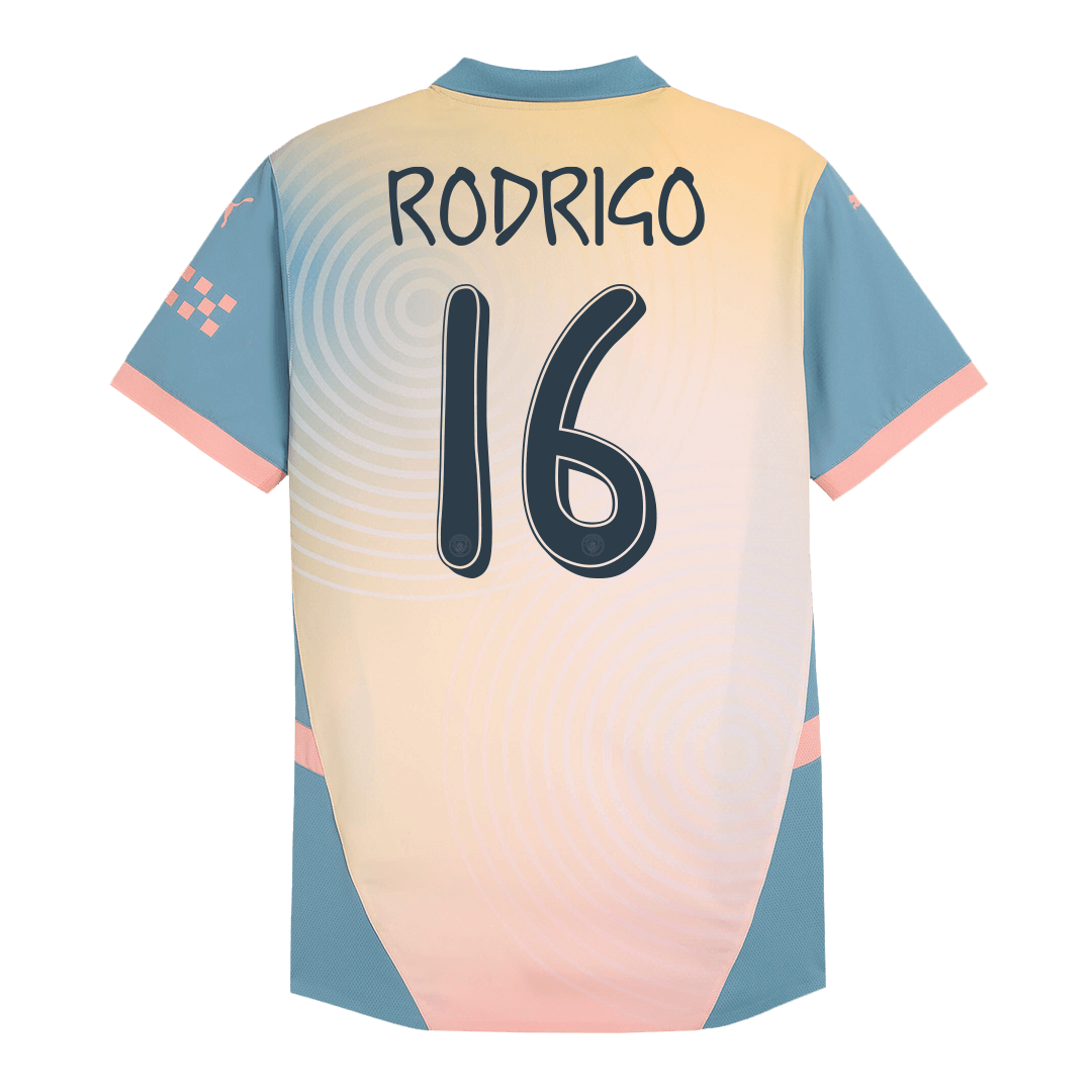 Player Version RODRIGO #16 Manchester City Fourth Away Soccer Jersey 2