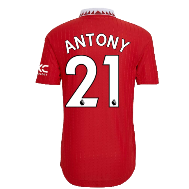 2022-20 Man Utd Home Football Shirt ANTONY Name Number M S