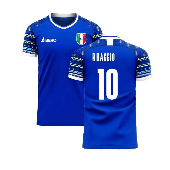 Italy 2025-2026 Home Concept Football Kit (Libero) (R.BAGGIO 10)