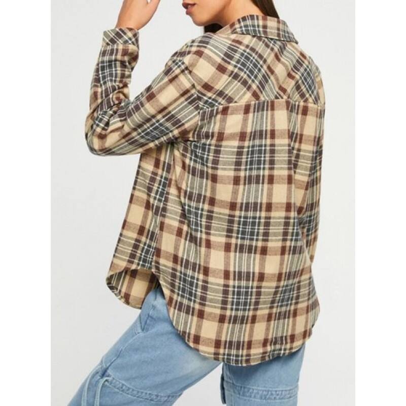 Plaid Pocket Button Up Shirt PO0650