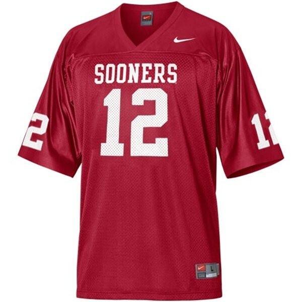 Youth(kids) Oklahoma Sooners #12 Landry Jones Official Jersey