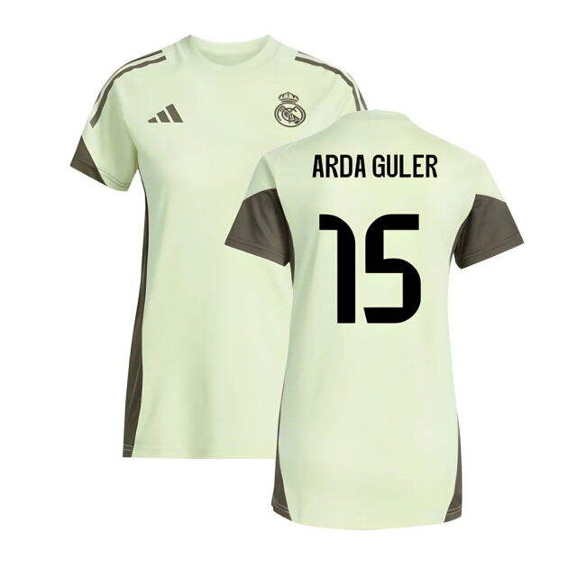 2025-2026 Real Madrid Training Jersey (Almost Lime) - Womens (Arda Guler 15)