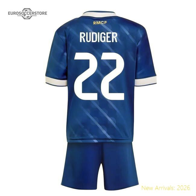Superior 2025-2026 Real Madrid Third Youth Kit (rudiger 22)