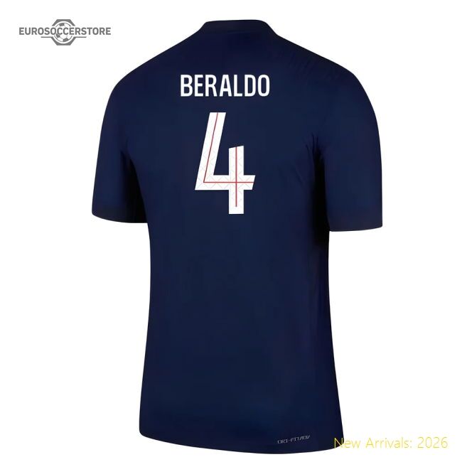 Match-Day 2025-2026 Psg Home Dri-Fit Adv Authentic Shirt (Beraldo 4)