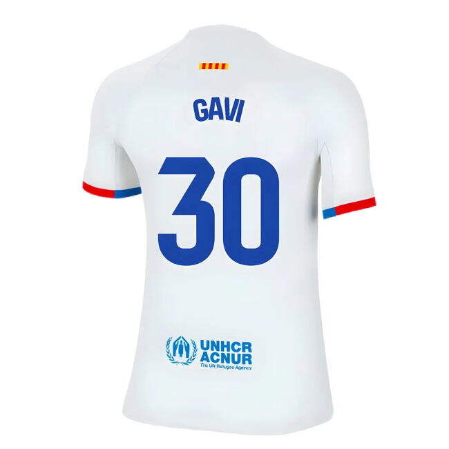 2023-2024 Barcelona Away Shirt (Kids) (Gavi 30)
