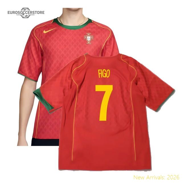 Portugal 2004 Reissue Traditional Home Jersey Shirt (figo 7