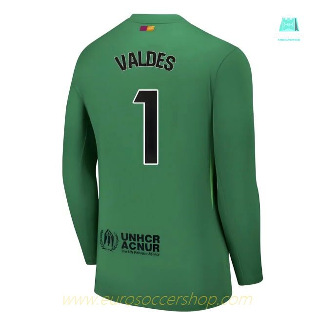 2025-2026 Barcelona Home Goalkeeper Shirt (Green) (Valdes 1)