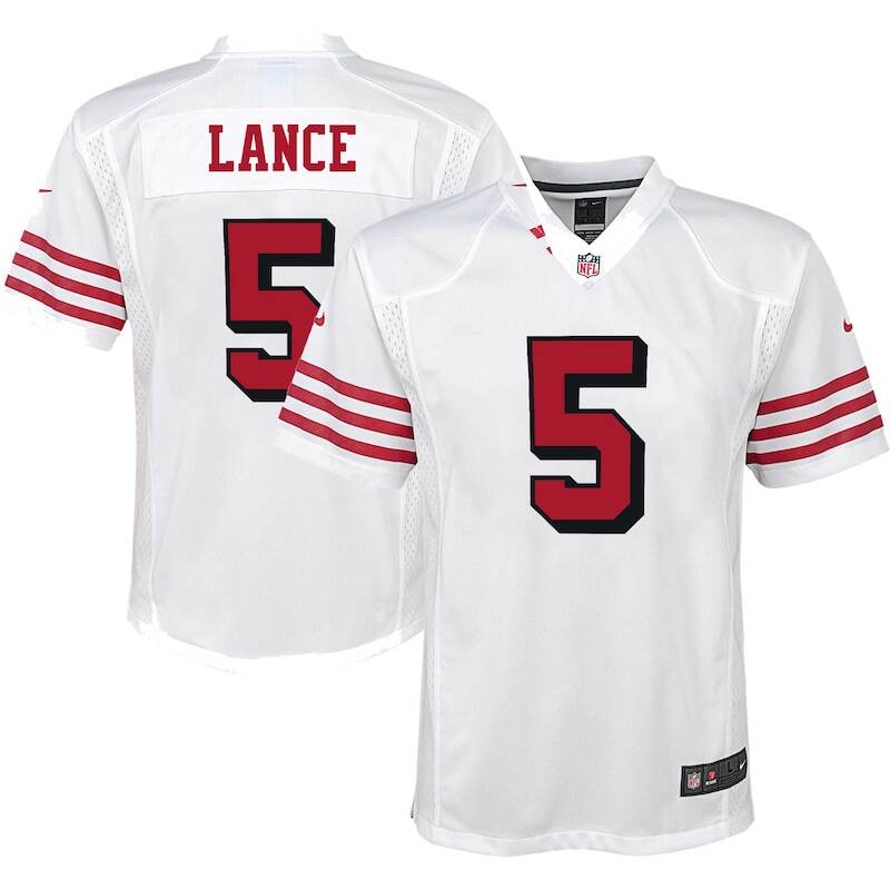 Trey Lance San Francisco 49ers Nike Youth Game Jersey - Whit...