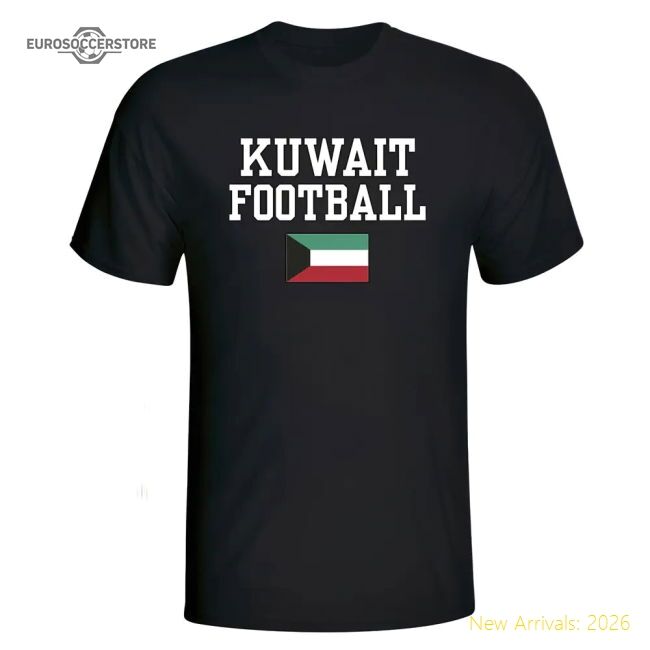 Kuwait Football T-shirt - Black - Great Value - Supporter Edition