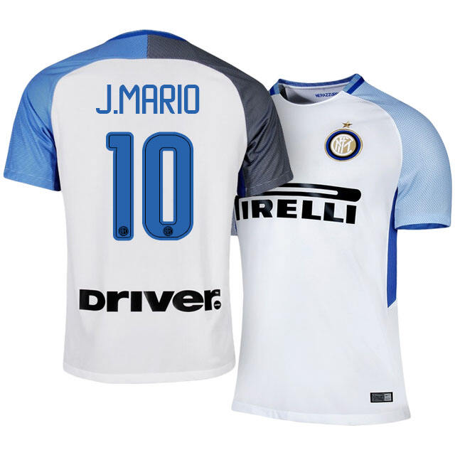 Inter Milan Away 201718 10 Joao Mario Soccer Jersey Shirt - Official