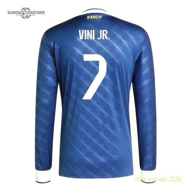 2025-2026 Real Madrid Long Sleeve Change Jersey (vini Jr 7)
