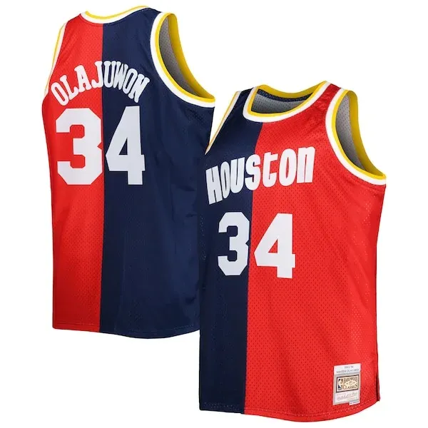 Hakeem Olajuwon HOU Swingman Jersey - top-tier contemporary - Navy