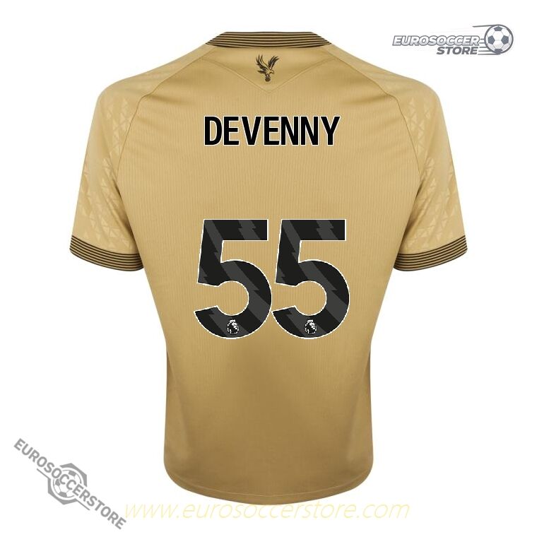 Away Jersey for Crystal Palace: DEVENNY #55, 25-26 Season Edition