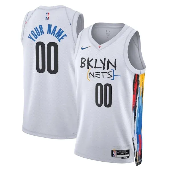 Brooklyn Nets BKN Swingman Jersey - stylish high-quality - White