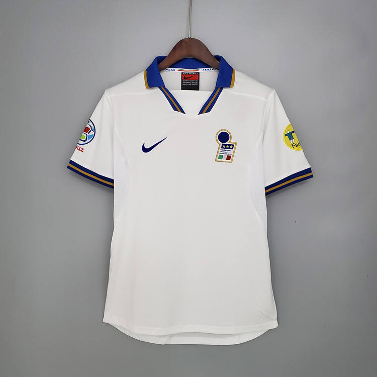 Italy 1996 Away Retro White Shirt - Official Replica 16954