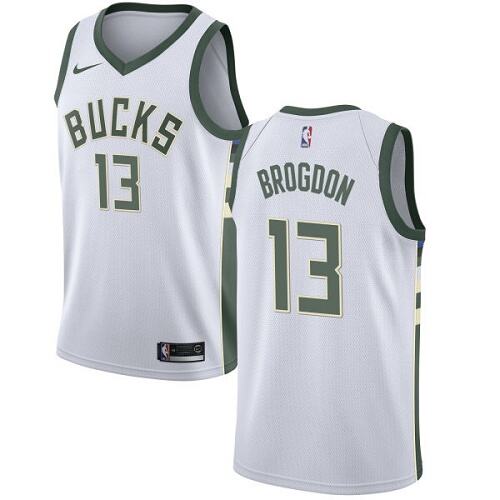 Bucks #13 Malcolm Brogdon Durable 2024 Icon NBA Jersey - White
