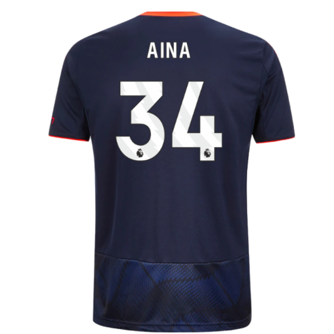 Men's 2025-2026 Nottingham Forest Third Shirt (Aina 34)