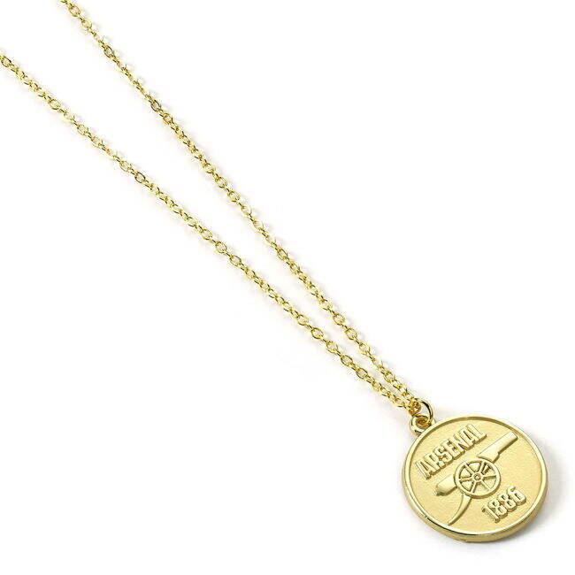 Adult Arsenal FC Gold Finish Crest Necklace