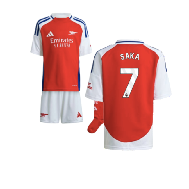 match worn 2024-2025 Arsenal Home Mini Kit (Saka 7)