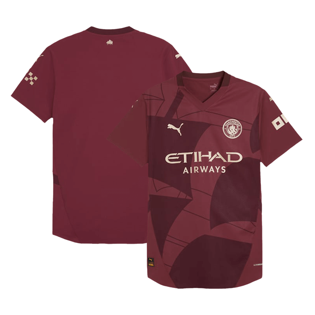 Player Version Manchester City Third Away Soccer Jersey 2024/25Authent