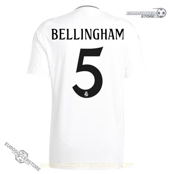 Real Madrid's 24-25 Home Jersey with Bellingham 5