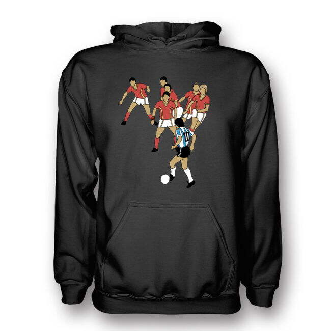 Replica Diego Maradona Goal Of Century Hoody (Black) - Kids