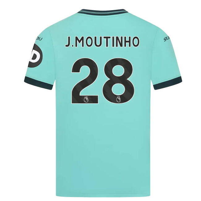 Kids Moutinho 28 Wolves Senior Team Professional Grade Away Elite Kit