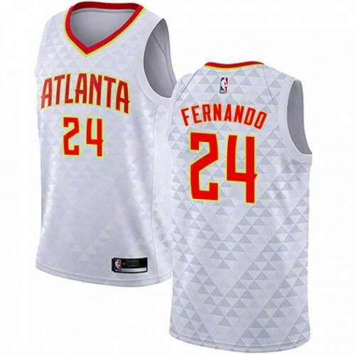 Durable ATL #24 Bruno Fernando 2024 Icon NBA Swingman Jersey White -