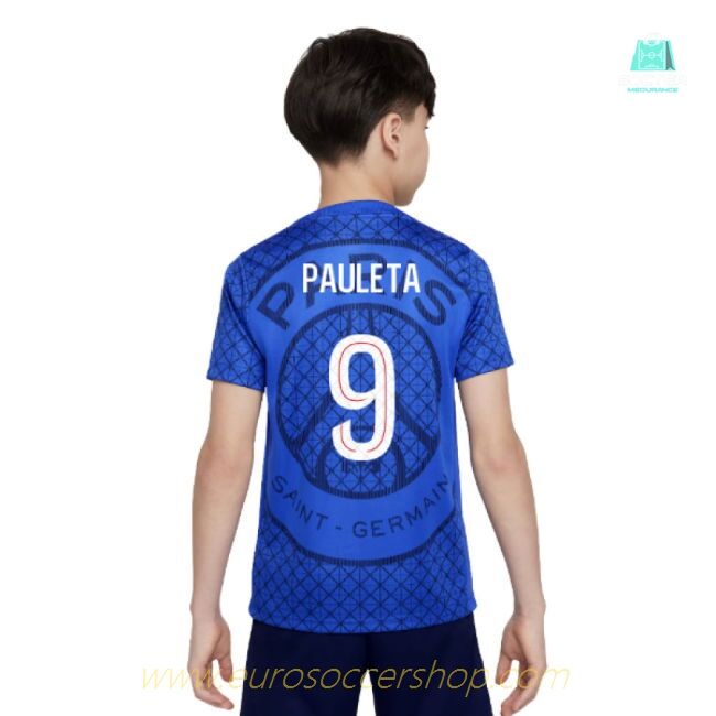 2025-2026 PSG Academy Pro Home Pre Match Shirt (Royal) - Kids (Pauleta 9)