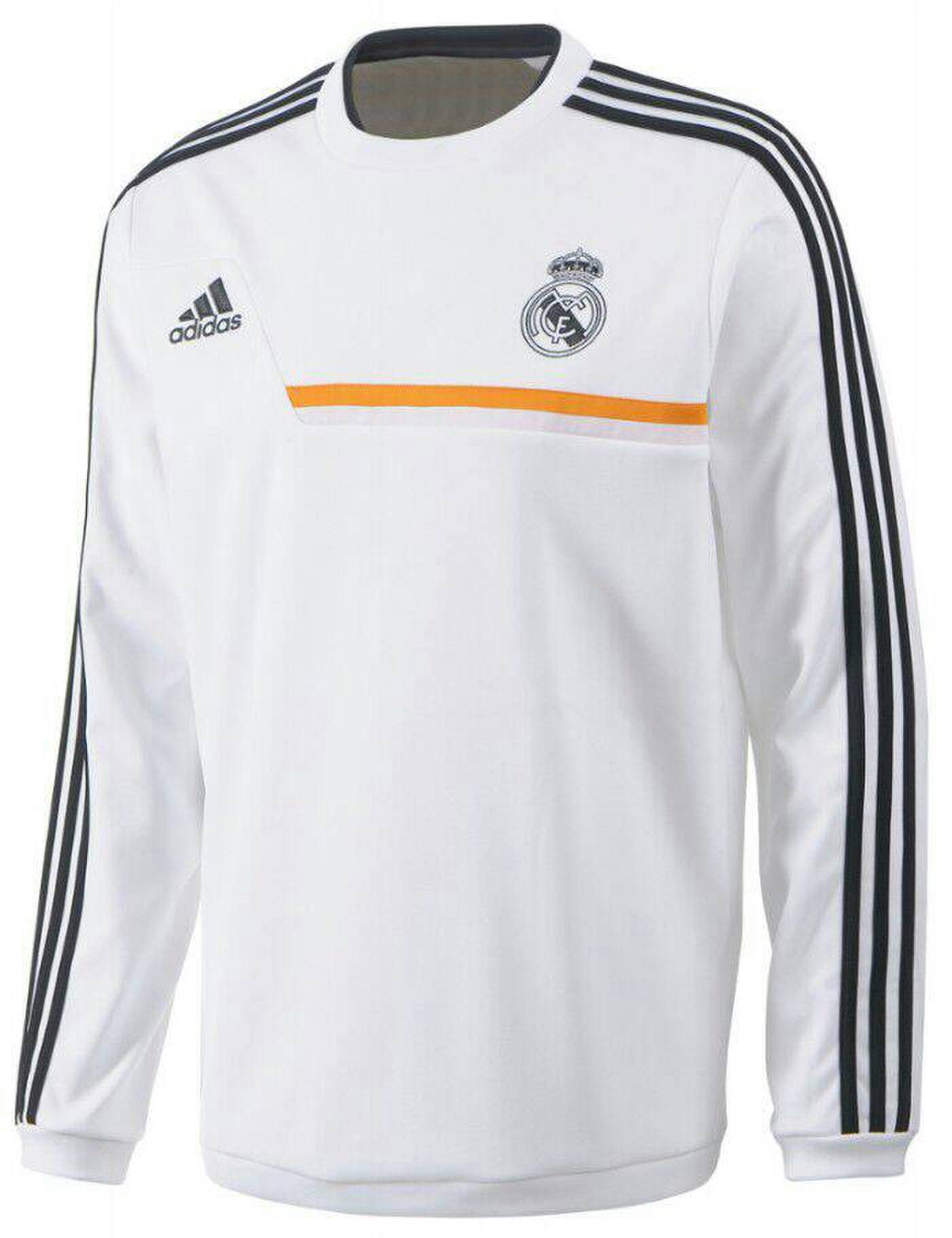 Advanced Fabric 13-14 Real Madrid White Long Sleeve Crew Sweatshirt