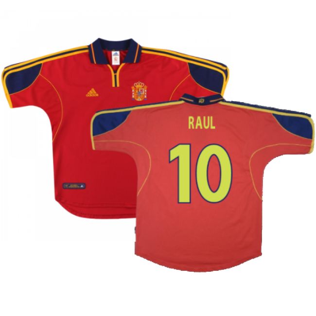 Spain Football Team Sleek Home Match Shirt (Raul 10)
