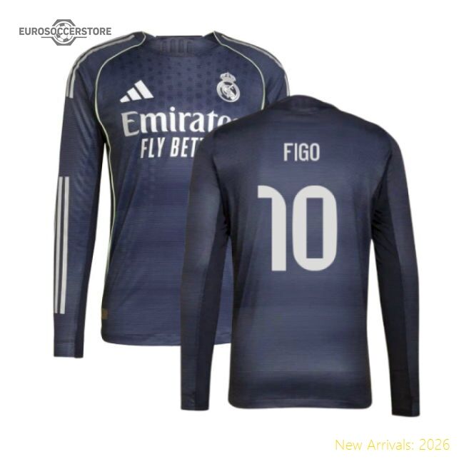 Top-grade 2025-2026 Real Madrid Long Sleeve Away Jersey (figo 10)