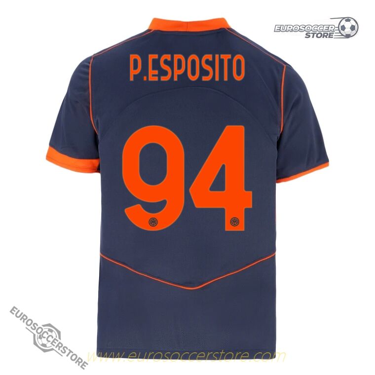 Third Jersey of Inter Milan, Featuring P.ESPOSITO #94 for the 25-26 Season