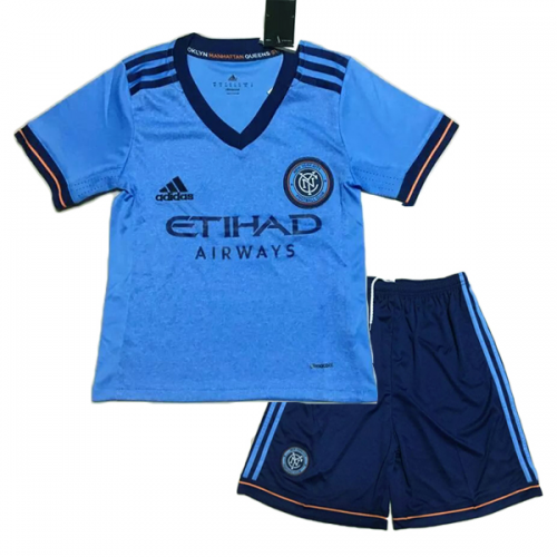 Cheap Kids New York City Home 201718 Soccer Jersey ShirtShorts -