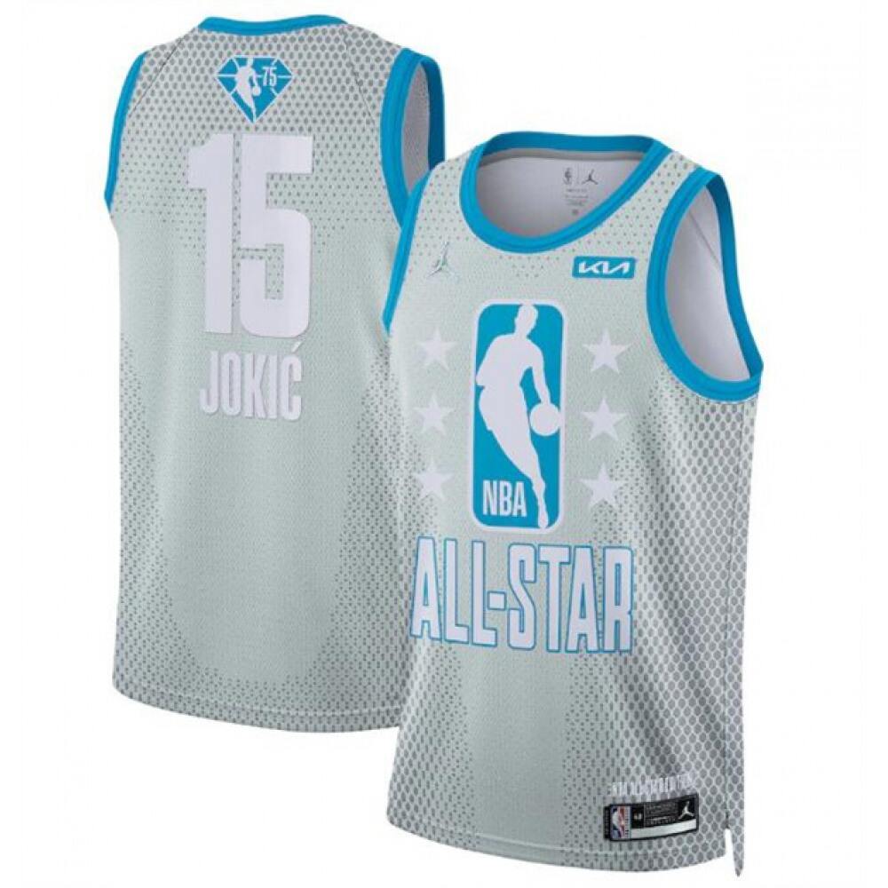 Performance Jersey Nikola Jokic15 Gray - - Game Day Essential
