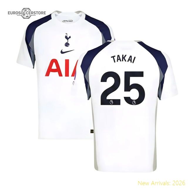 Superior 2025-2026 Tottenham Hotspur Hotspur Home Shirt (takai 25)