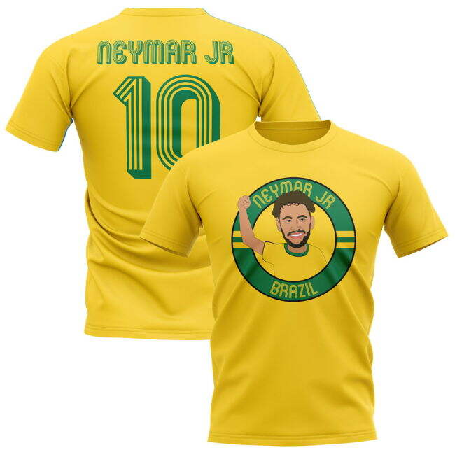 Match Worn Style Brazil Professional Look Home Professional Jersey